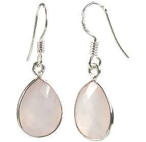 SKU 16164 - a Rose quartz Earrings Jewelry Design image