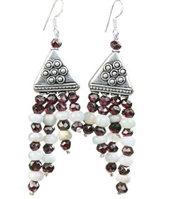 SKU 16187 - a Garnet Earrings Jewelry Design image
