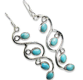 SKU 1620 - a Turquoise Earrings Jewelry Design image