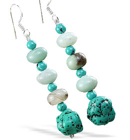 SKU 16268 - a Turquoise earrings Jewelry Design image
