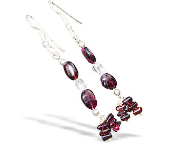 SKU 16381 - a Garnet Earrings Jewelry Design image