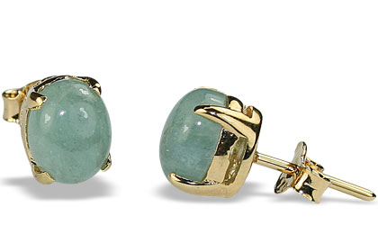 SKU 16439 - a Aventurine earrings Jewelry Design image