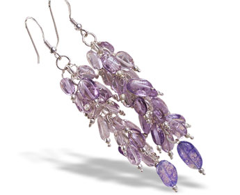 SKU 16515 - a Amethyst earrings Jewelry Design image