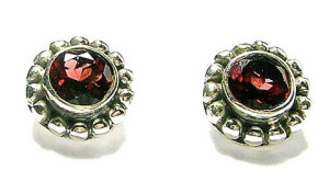 SKU 1668 - a Garnet Earrings Jewelry Design image