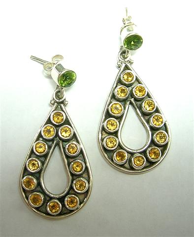 SKU 1670 - a Citrine Earrings Jewelry Design image