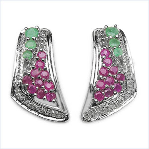 SKU 16897 - a Multi-stone Earrings Jewelry Design image