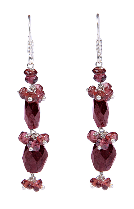SKU 17258 - a Garnet Earrings Jewelry Design image