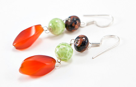 SKU 17308 - a Carnelian Earrings Jewelry Design image