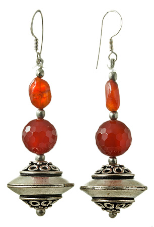 SKU 17632 - a Carnelian Earrings Jewelry Design image