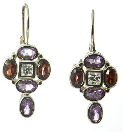 SKU 17651 - a Multi-stone Earrings Jewelry Design image