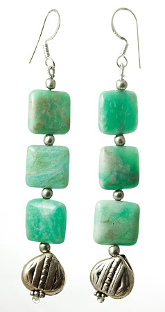 SKU 17666 - a Amazonite Earrings Jewelry Design image