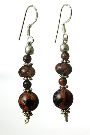 SKU 17667 - a Goldstone Earrings Jewelry Design image