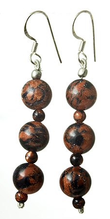 SKU 17668 - a Goldstone Earrings Jewelry Design image