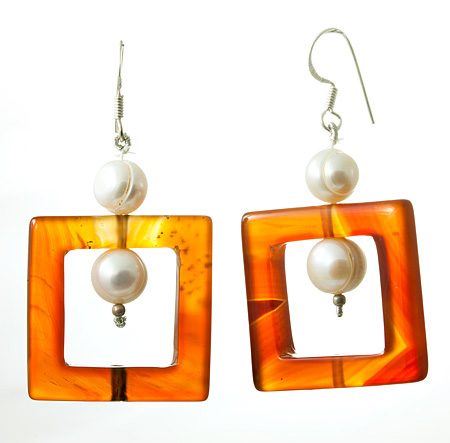 SKU 17718 - a Carnelian Earrings Jewelry Design image