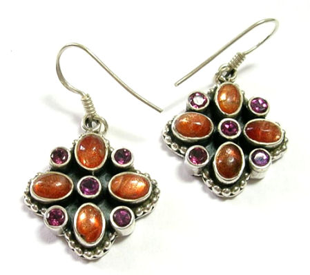 SKU 1789 - a Sunstone Earrings Jewelry Design image