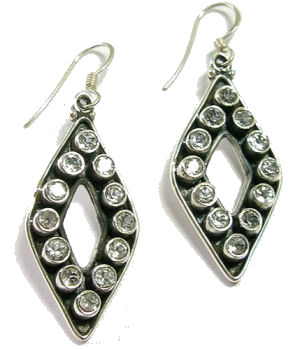 SKU 1794 - a White topaz Earrings Jewelry Design image