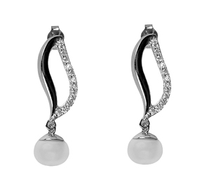 SKU 18065 - a Pearl Earrings Jewelry Design image