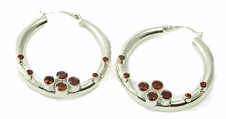 SKU 18128 - a Garnet Earrings Jewelry Design image