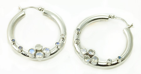 SKU 18129 - a Moonstone Earrings Jewelry Design image