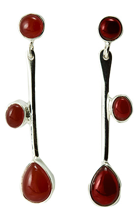SKU 18132 - a Carnelian Earrings Jewelry Design image