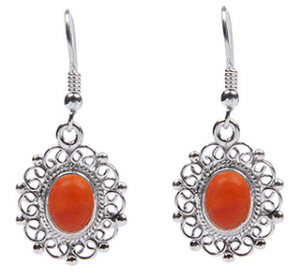 SKU 18309 - a Carnelian Earrings Jewelry Design image
