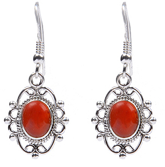 SKU 18311 - a Carnelian Earrings Jewelry Design image