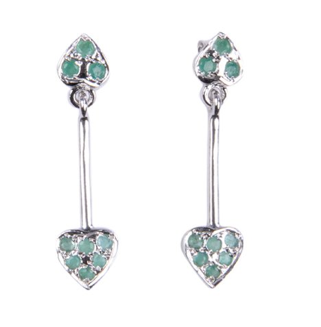 SKU 18525 - a Emerald Earrings Jewelry Design image