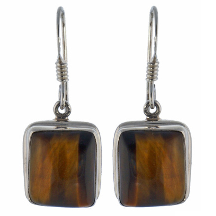 SKU 18629 - a Tiger eye Earrings Jewelry Design image