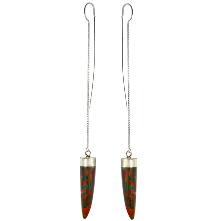 SKU 18761 - a Bloodstone Earrings Jewelry Design image