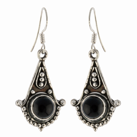 SKU 18810 - a Onyx Earrings Jewelry Design image
