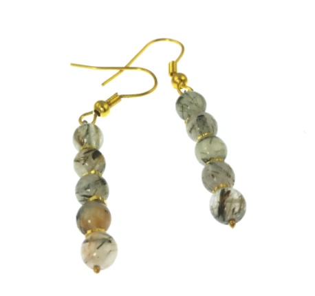 SKU 20475 - a Rutilated Quartz earrings Jewelry Design image