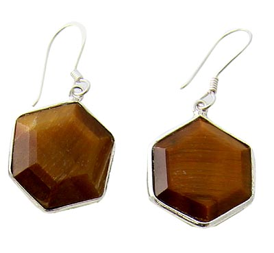 SKU 21067 - a Tiger eye Earrings Jewelry Design image