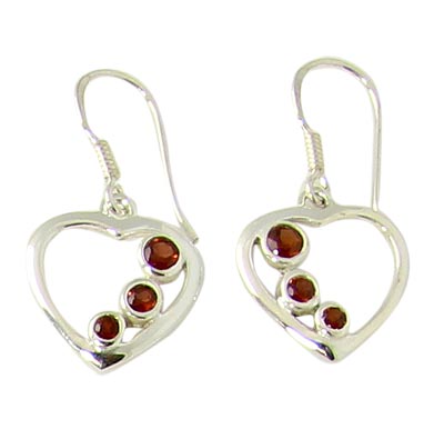 SKU 21074 - a Garnet Earrings Jewelry Design image