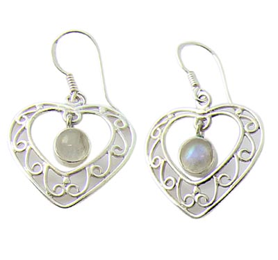 SKU 21110 - a Moonstone Earrings Jewelry Design image