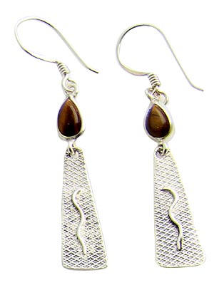 SKU 21123 - a Tiger eye Earrings Jewelry Design image