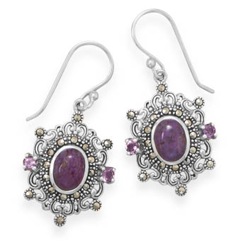 SKU 21744 - a Turquoise earrings Jewelry Design image