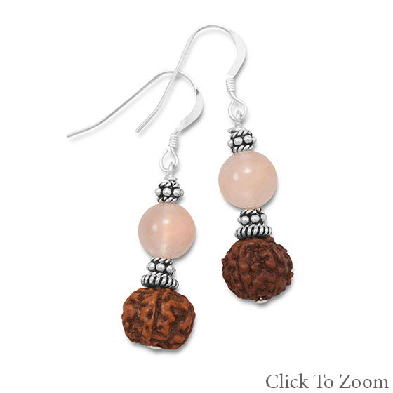 SKU 21746 - a Rose Quartz earrings Jewelry Design image