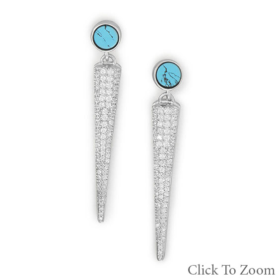 SKU 21752 - a Turquoise earrings Jewelry Design image