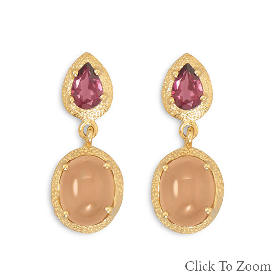 SKU 21759 - a Multi-stone earrings Jewelry Design image