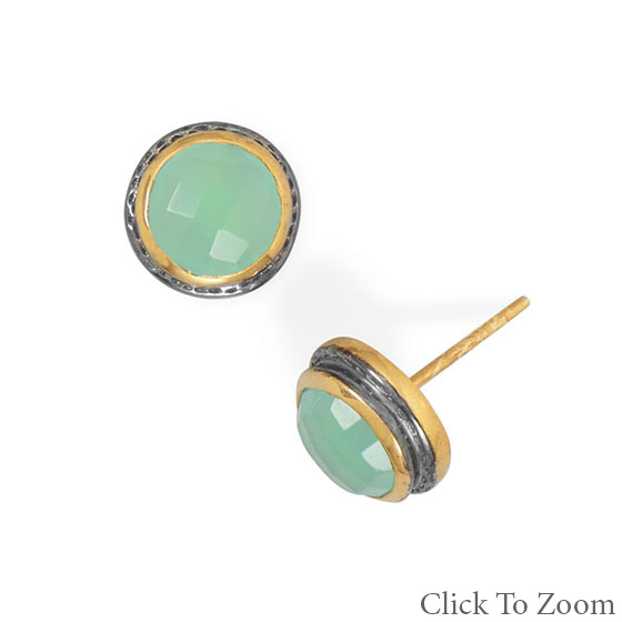 SKU 21768 - a Chalcedony earrings Jewelry Design image