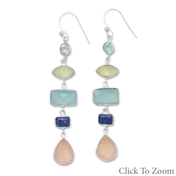 SKU 21774 - a Multi-stone earrings Jewelry Design image
