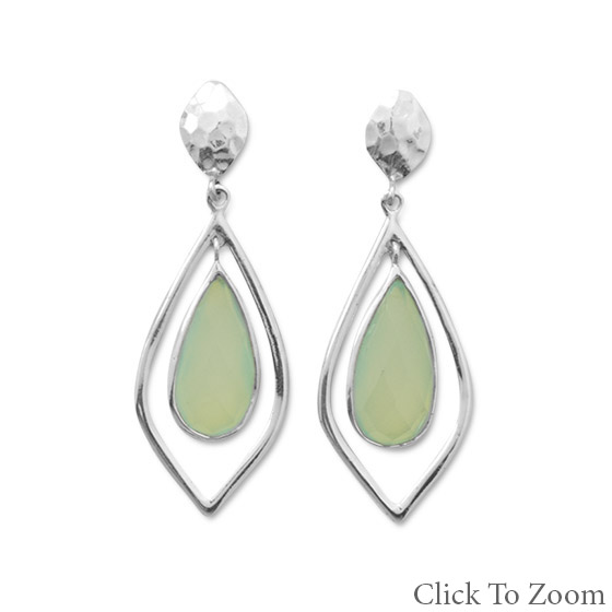 SKU 21776 - a Chalcedony earrings Jewelry Design image