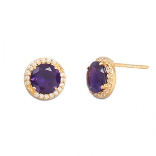 SKU 21777 - a Amethyst earrings Jewelry Design image