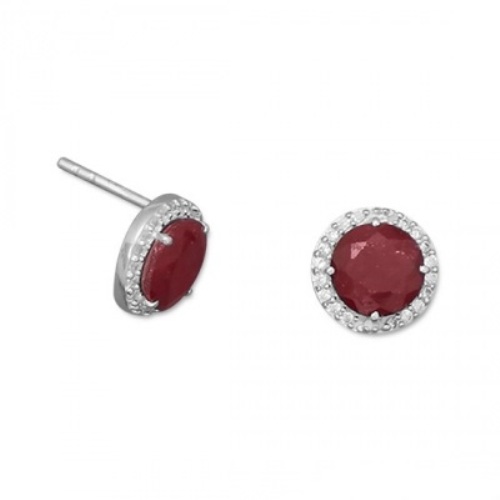 SKU 21779 - a Ruby earrings Jewelry Design image