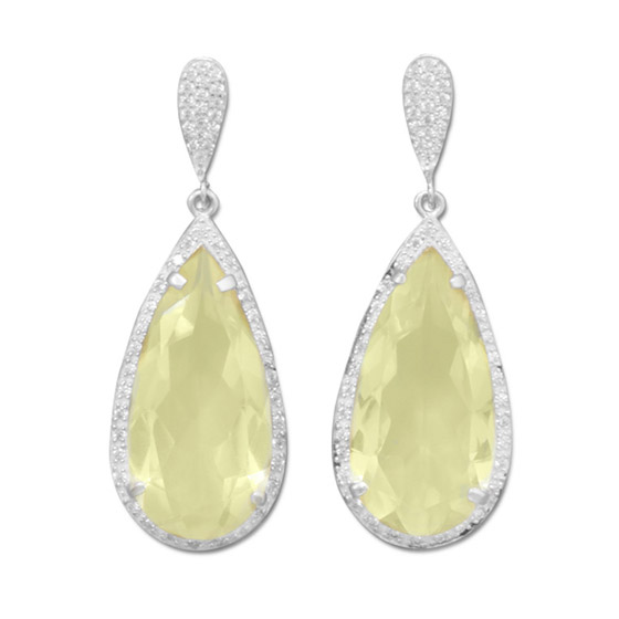 SKU 21780 - a Lemon Quartz earrings Jewelry Design image