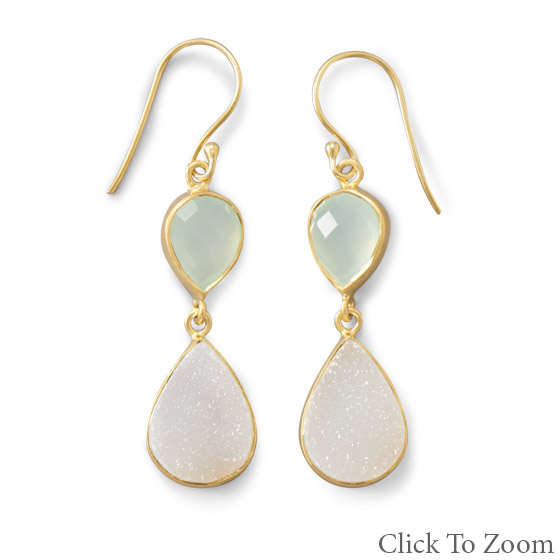 SKU 21782 - a Chalcedony earrings Jewelry Design image