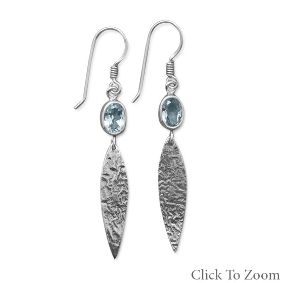 SKU 21788 - a Blue topaz earrings Jewelry Design image