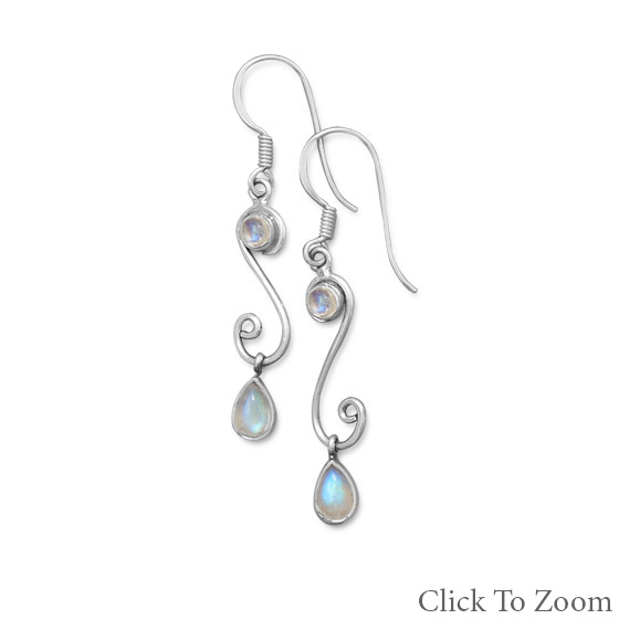 SKU 21789 - a Moonstone earrings Jewelry Design image