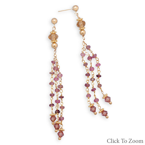 SKU 21804 - a Multi-stone earrings Jewelry Design image