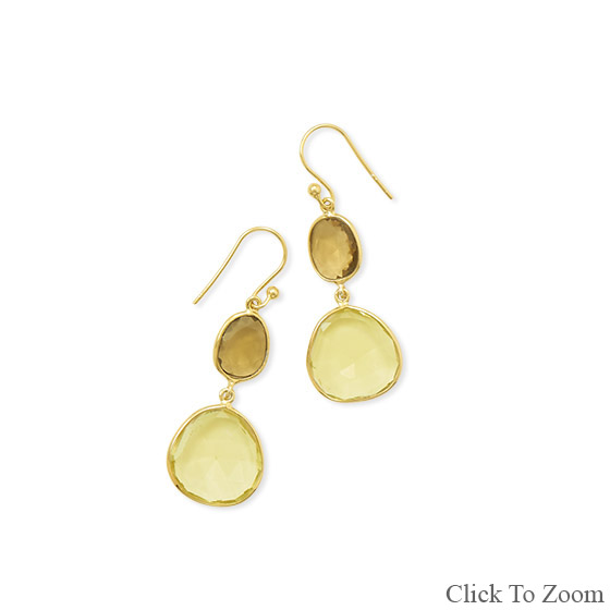 SKU 21809 - a Lemon Quartz earrings Jewelry Design image